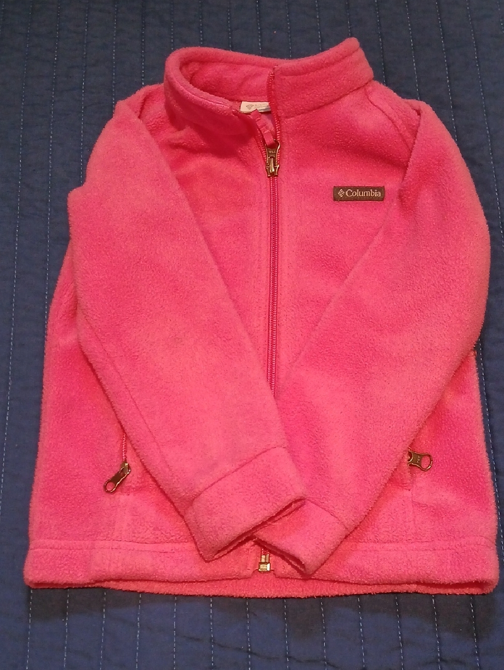 Columbia Bright Pink Fleece Zip-Up Jacket
